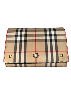 Pre-Loved Burberry Hackberry vintage Check Leather Crossbody Bag —Authentic